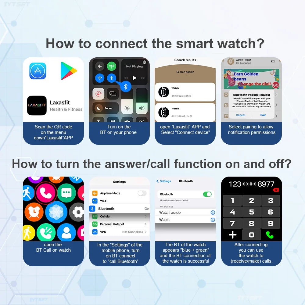 LAXASFIT H9/H6 Smartwatch – Call, Track, Monitor