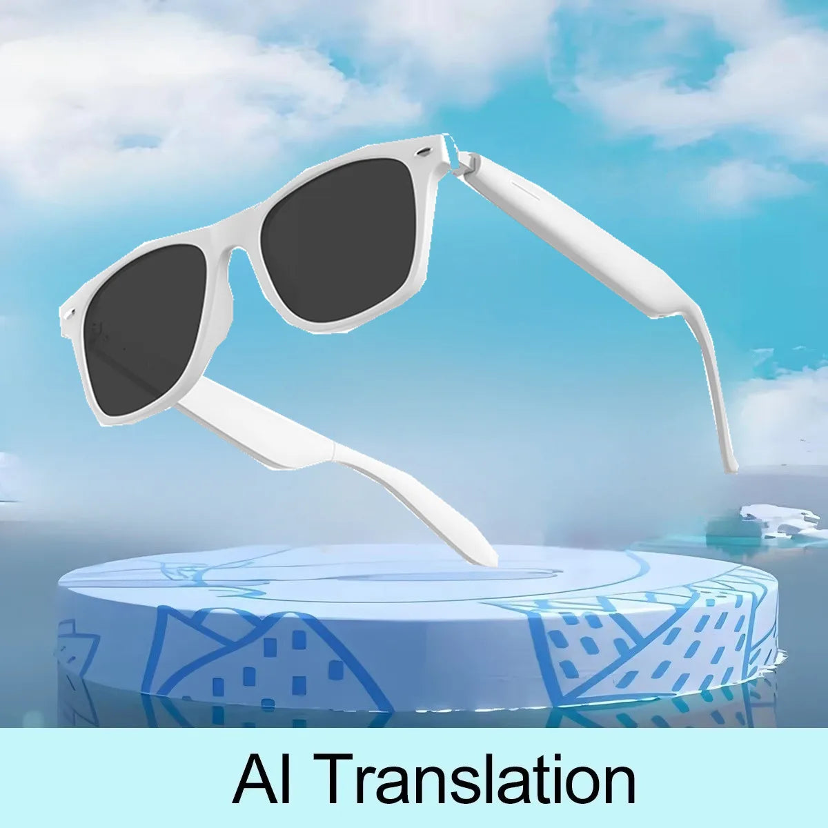 AI Smart Translation Sunglasses with Bluetooth & UV Protection
