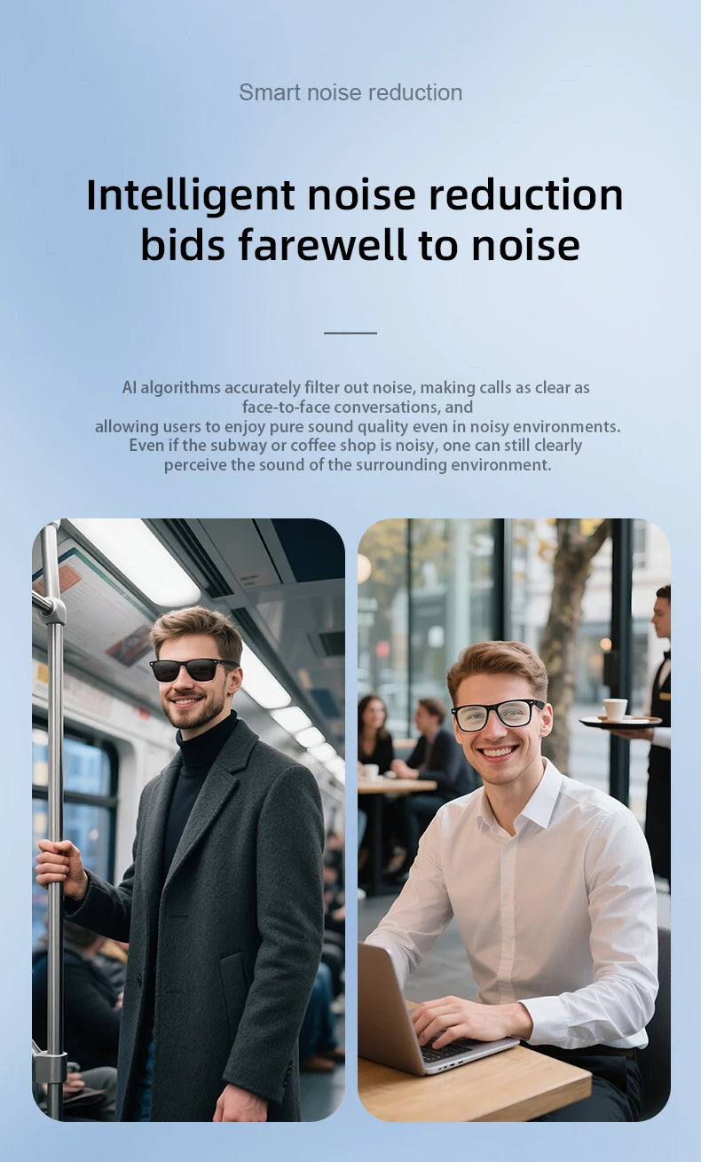 AI Smart Translation Sunglasses with Bluetooth & UV Protection