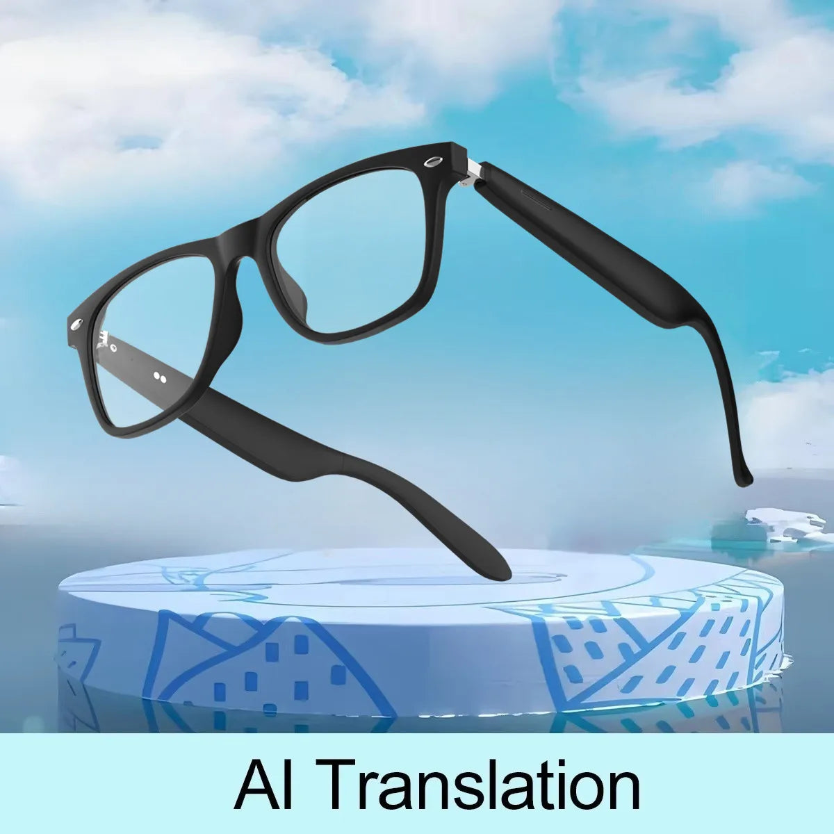 AI Smart Translation Sunglasses with Bluetooth & UV Protection