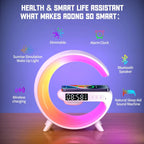 4-in-1 Wireless Charger Stand with RGB Speaker & Alarm Clock