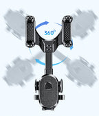 SEAMETAL 360° Rotatable Car Phone Holder – Universal Rearview Mirror Clip for GPS Navigation