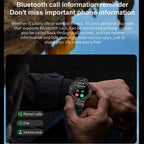 Military Smartwatch for Men – HD Screen, Heart Rate, Waterproof, BT Calls