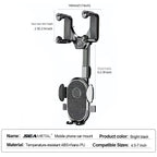 SEAMETAL 360° Rotatable Car Phone Holder – Universal Rearview Mirror Clip for GPS Navigation