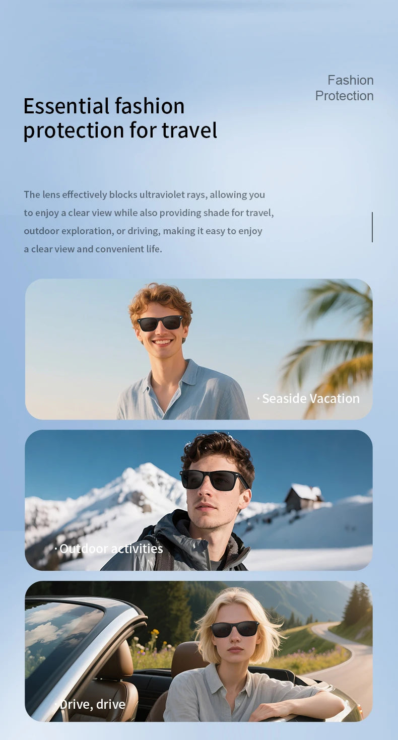 AI Smart Translation Sunglasses with Bluetooth & UV Protection