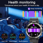 5ATM Waterproof Smartwatch for Men – GPS, Heart Rate, Bluetooth Calls