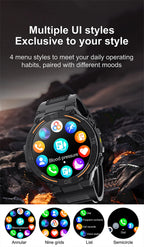 Military Smartwatch for Men – HD Screen, Heart Rate, Waterproof, BT Calls
