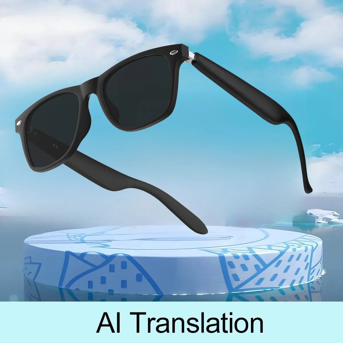 AI Smart Translation Sunglasses with Bluetooth & UV Protection