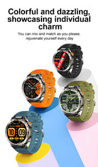 5ATM Waterproof Smartwatch for Men – GPS, Heart Rate, Bluetooth Calls