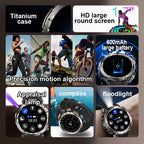 5ATM Waterproof Smartwatch for Men – GPS, Heart Rate, Bluetooth Calls