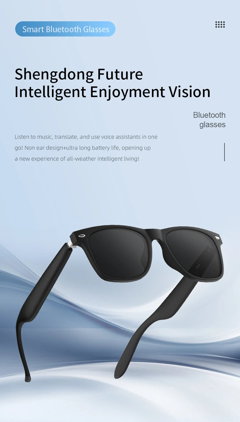 AI Smart Translation Sunglasses with Bluetooth & UV Protection