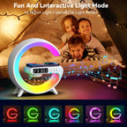 4-in-1 Wireless Charger Stand with RGB Speaker & Alarm Clock
